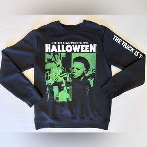 Halloween Movie Michael Myers black graphic pullover sweatshirt size small
